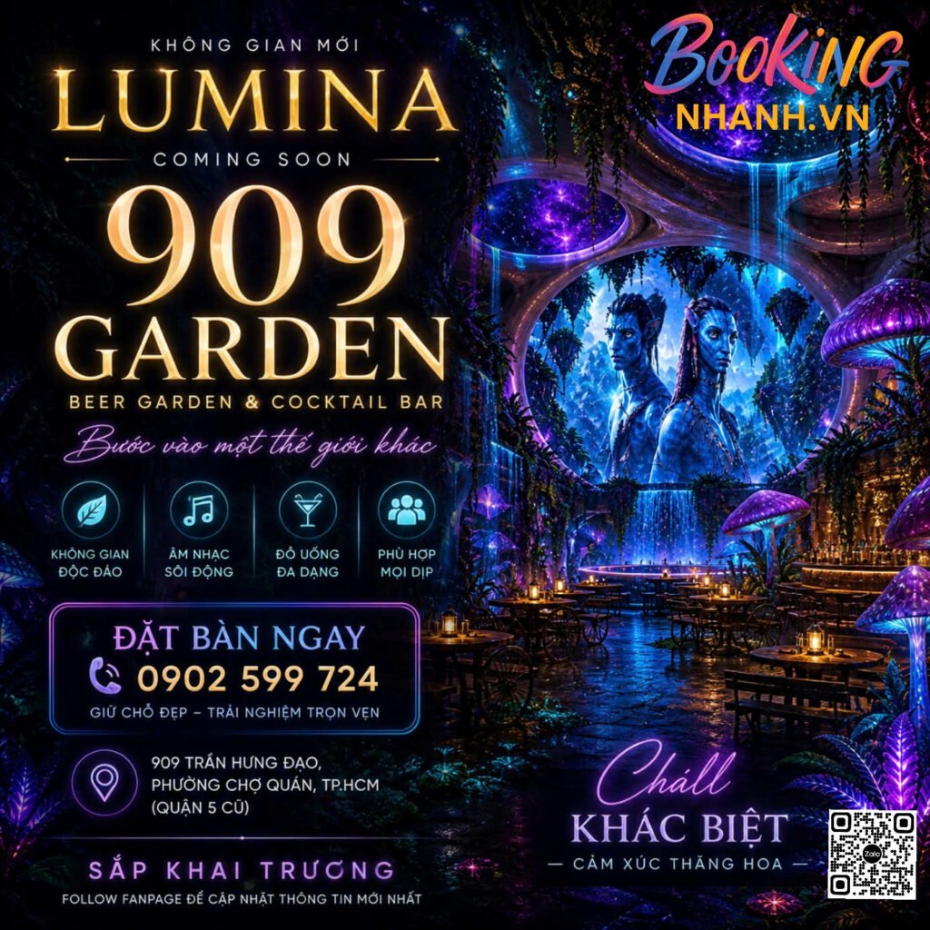 Đặt Bàn 909 Beer Garden Lumina Trần Hưng Đạo Quận 5 (12)