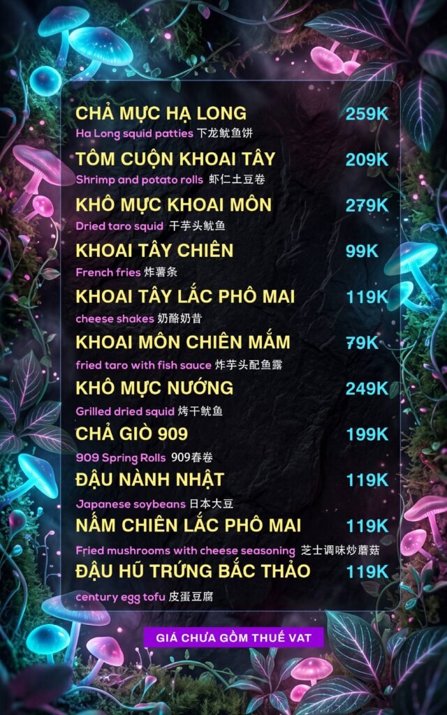 Menu Thực Đơn 909 lumina garden lounge Trần Hưng Đạo (1)