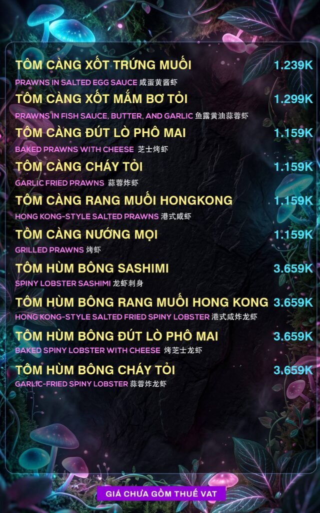 Menu Thực Đơn 909 lumina garden lounge Trần Hưng Đạo (13)