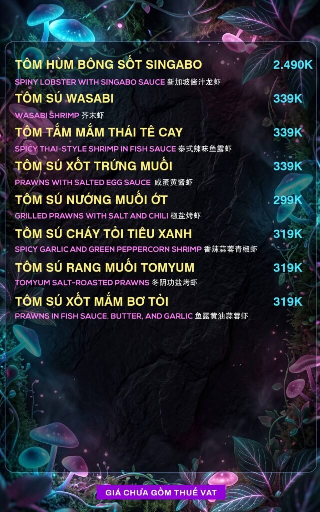 Menu Thực Đơn 909 lumina garden lounge Trần Hưng Đạo (14)