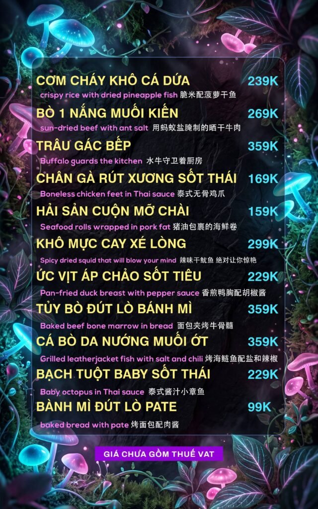 Menu Thực Đơn 909 lumina garden lounge Trần Hưng Đạo (2)