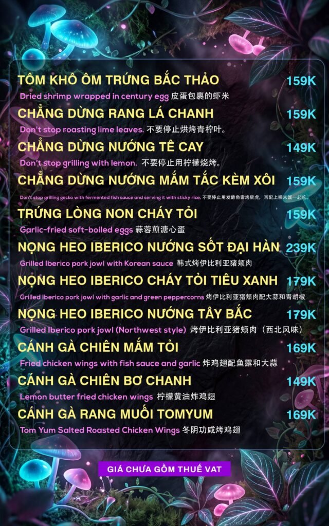 Menu Thực Đơn 909 lumina garden lounge Trần Hưng Đạo (3)
