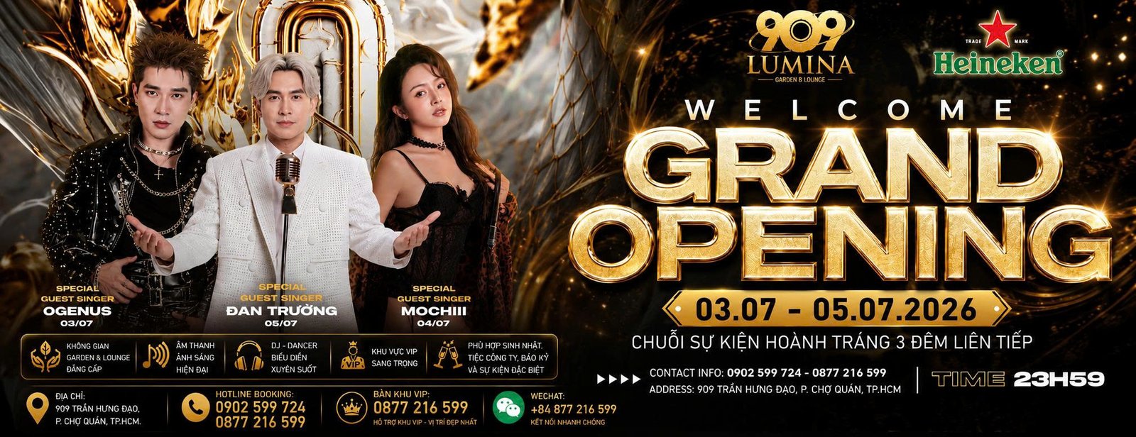 Banner Facebook Khai Trương 909 Lumina Lounge
