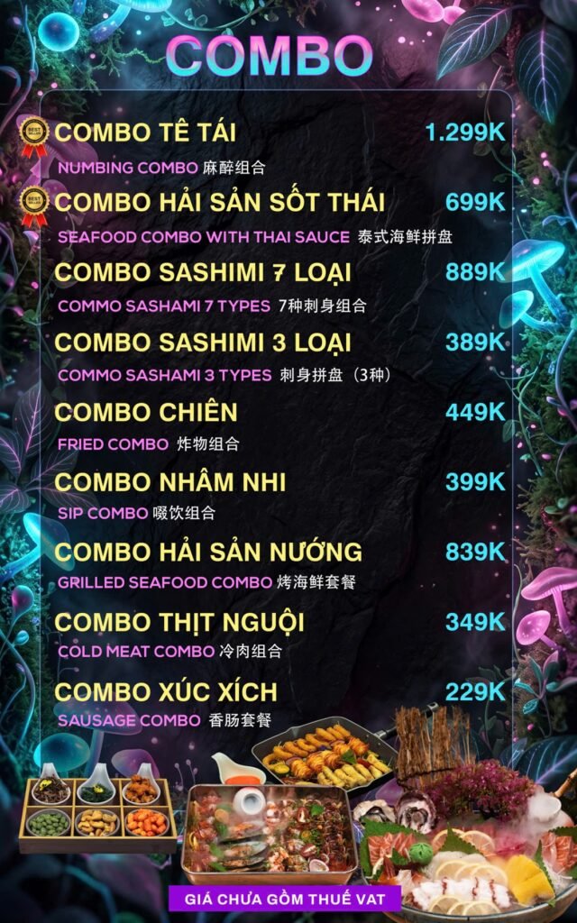 Combo Menu 909 Garden Booking Nhanh Đặt Bàn